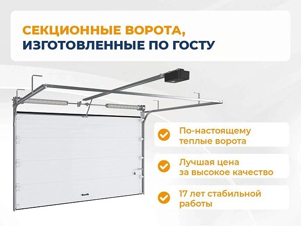 Cекционные ворота 3600х2550 мм белые DoorHan RSD02, blagoveshchensk.doorhan.ru